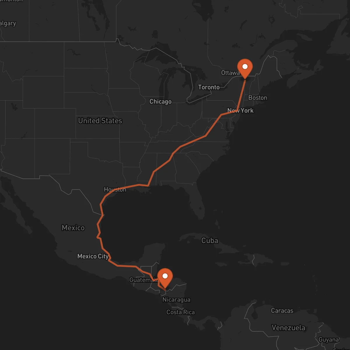 Ruta Yuscarán - Burlington