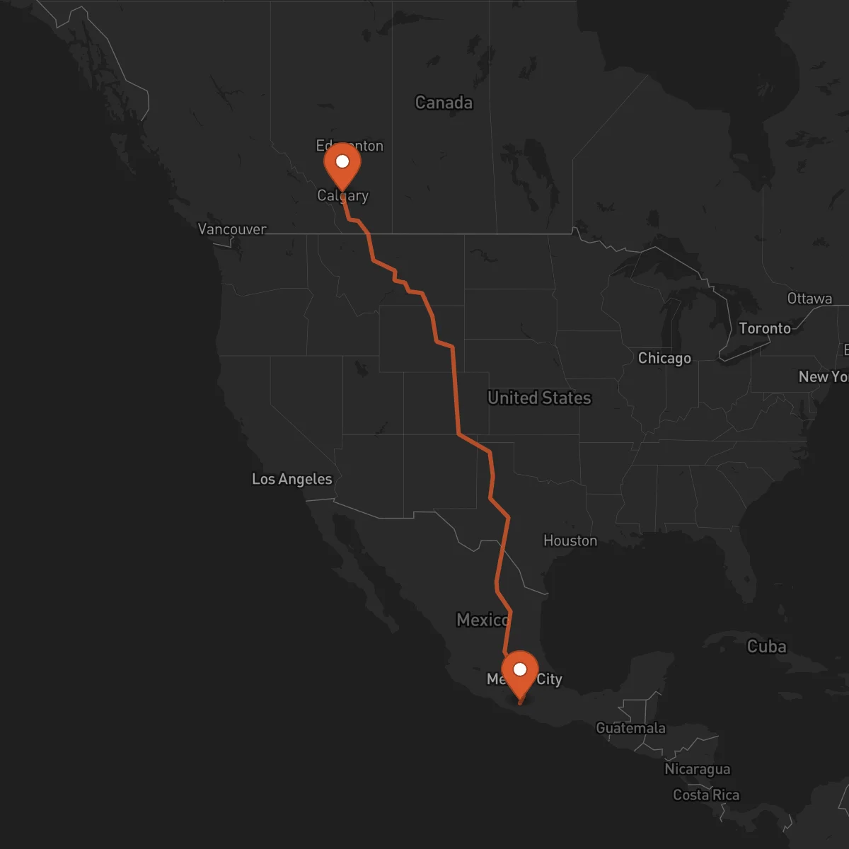 Ruta Chilpancingo de los Bravo - Calgary