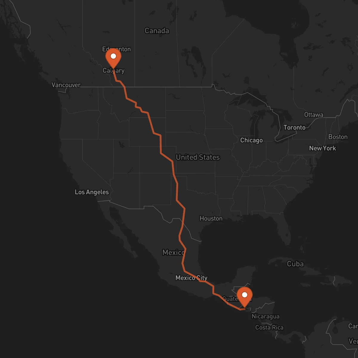 Ruta Cojutepeque - Calgary