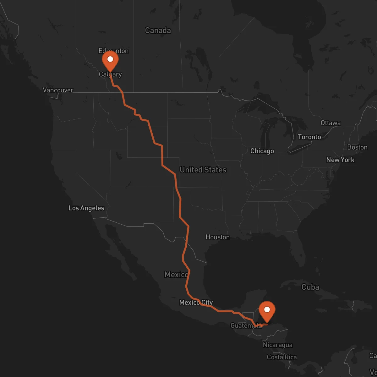 Ruta La Ceiba - Calgary
