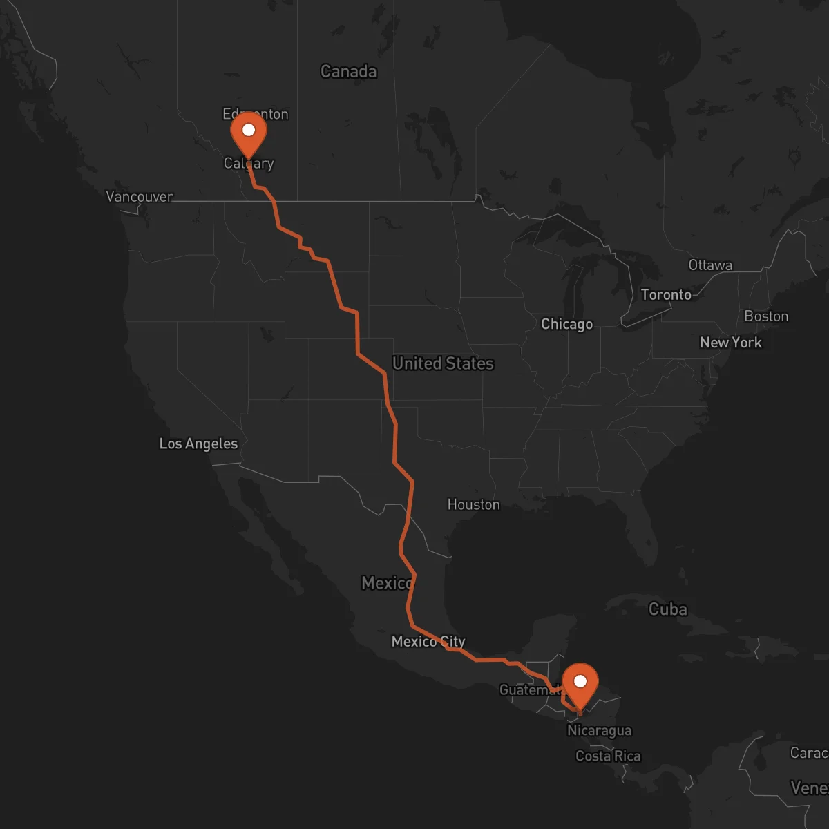 Ruta Ocotal - Calgary