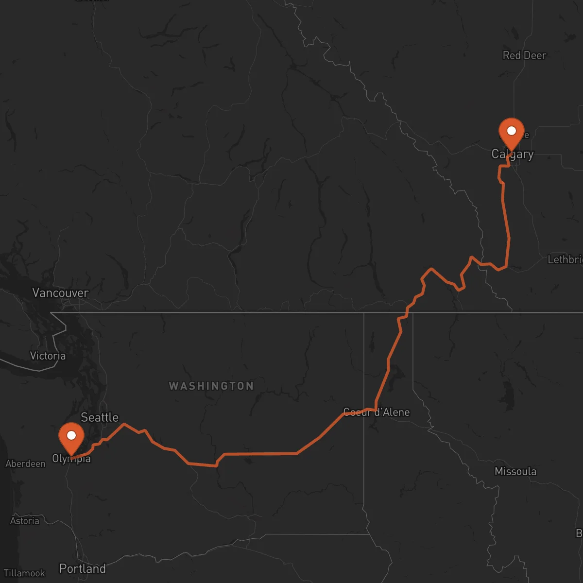 Ruta Olympia - Calgary