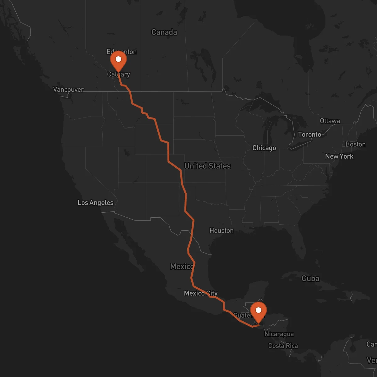 Ruta Sensuntepeque - Calgary