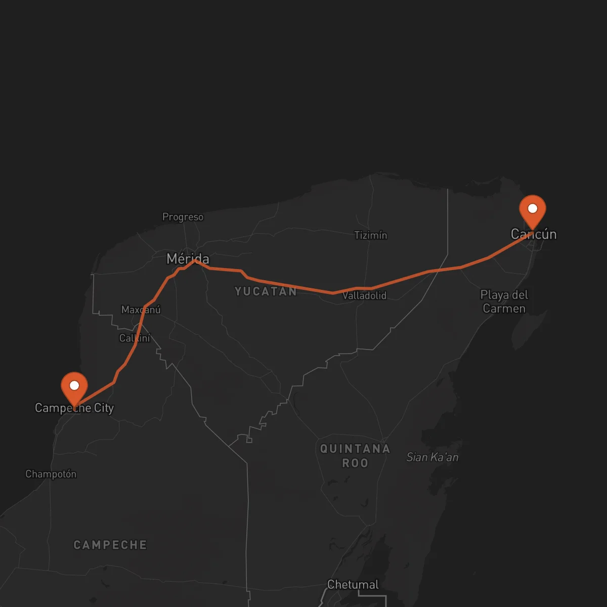 Ruta Campeche - Cancún