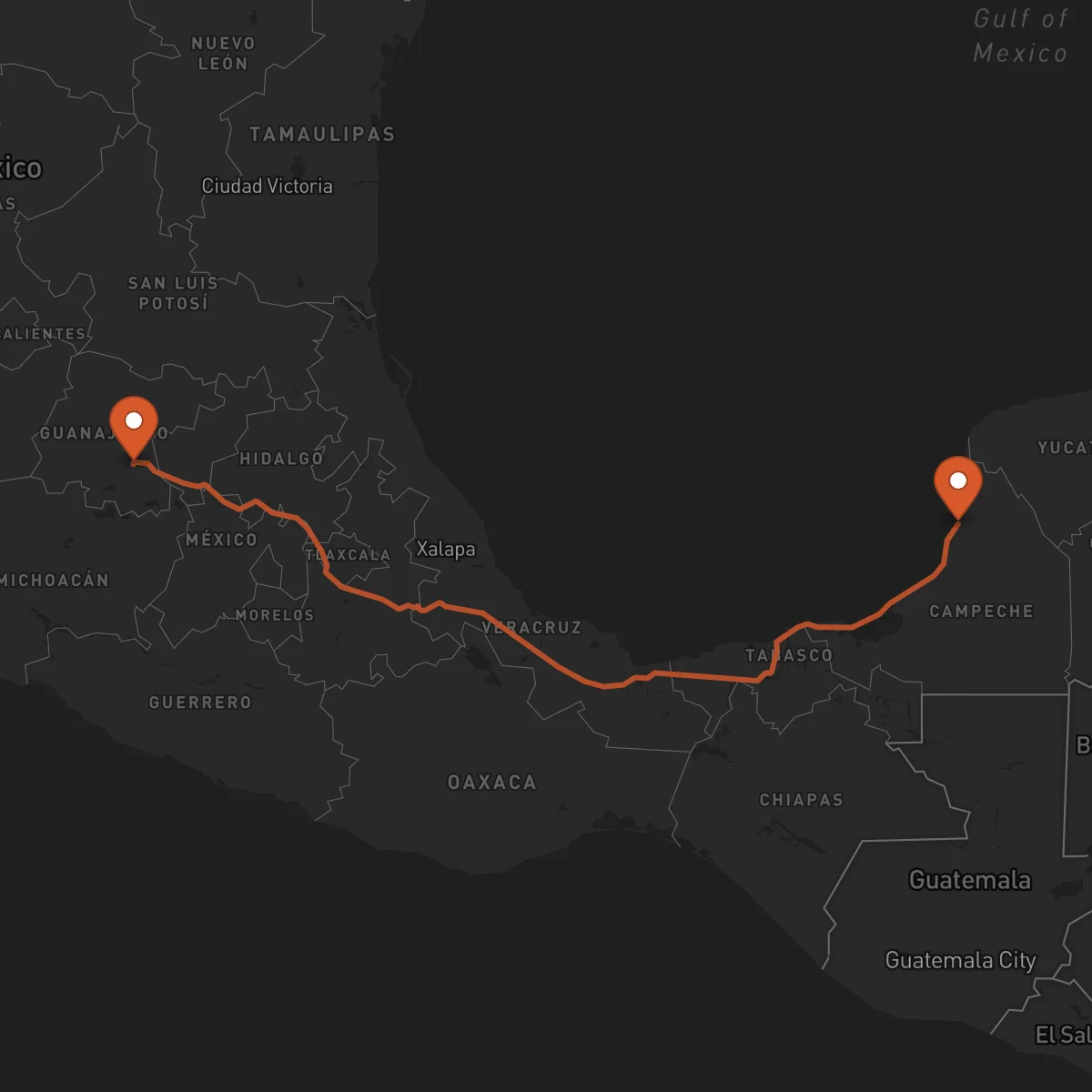 Ruta Campeche - Celaya