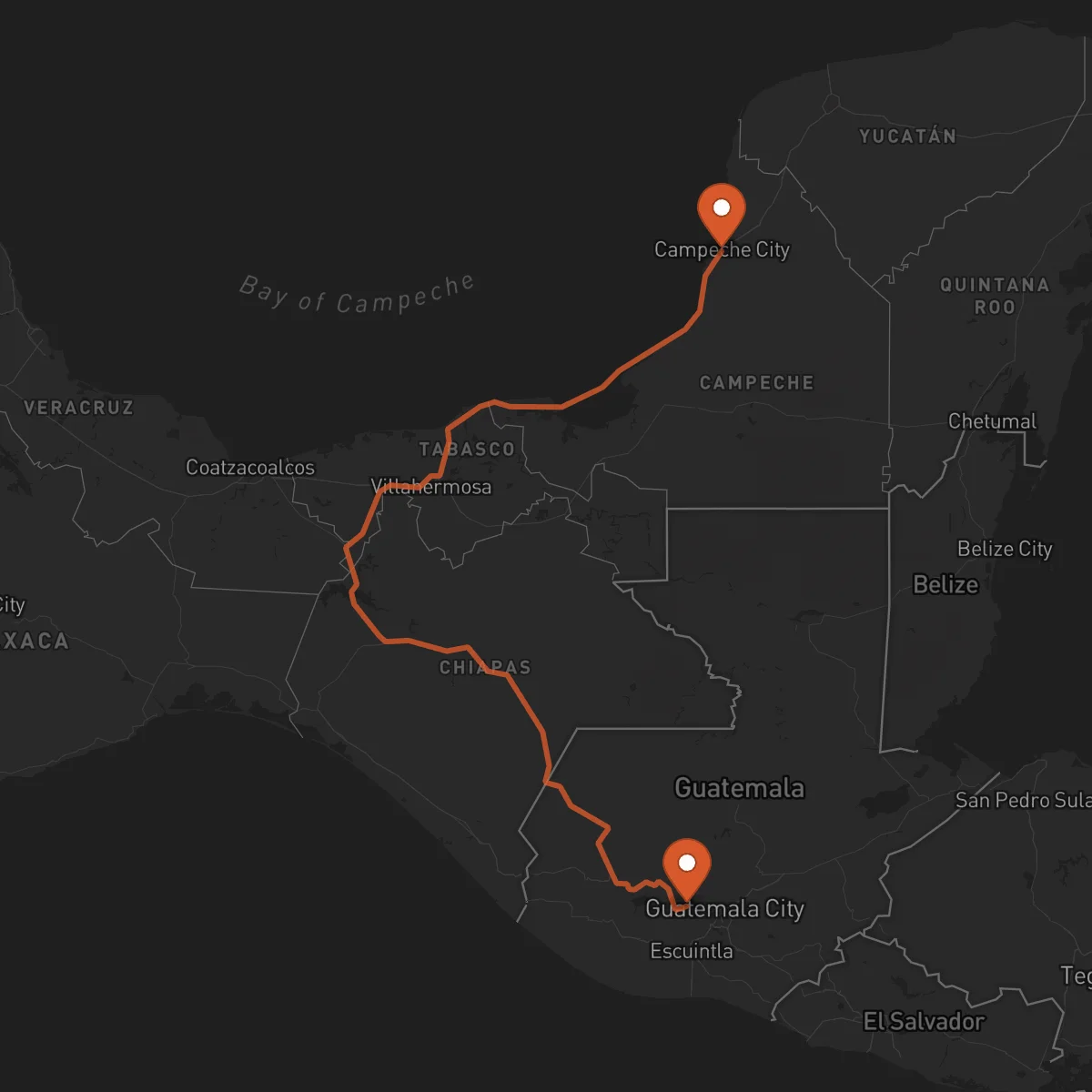 Ruta Chimaltenango - Campeche