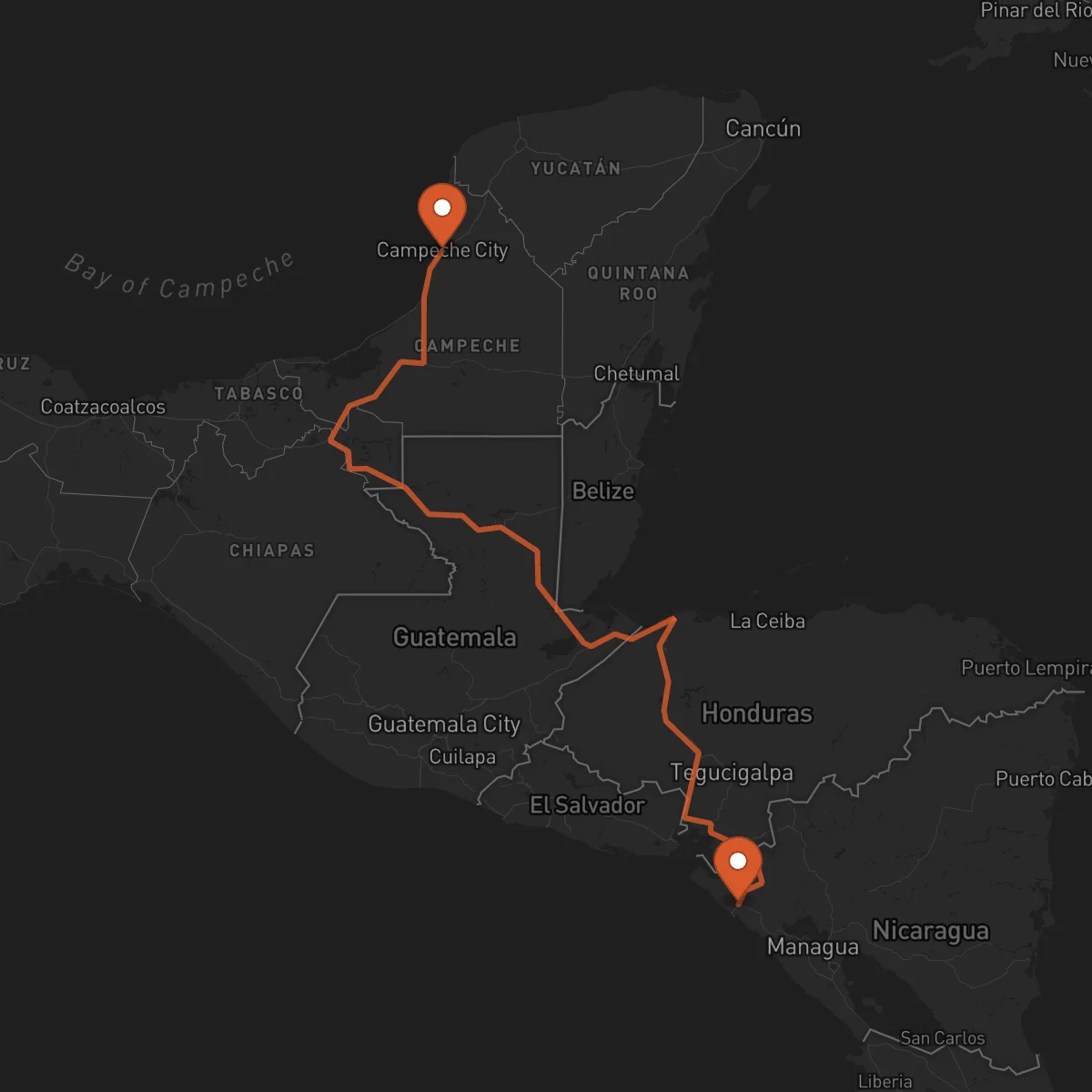 Ruta Chinandega - Campeche