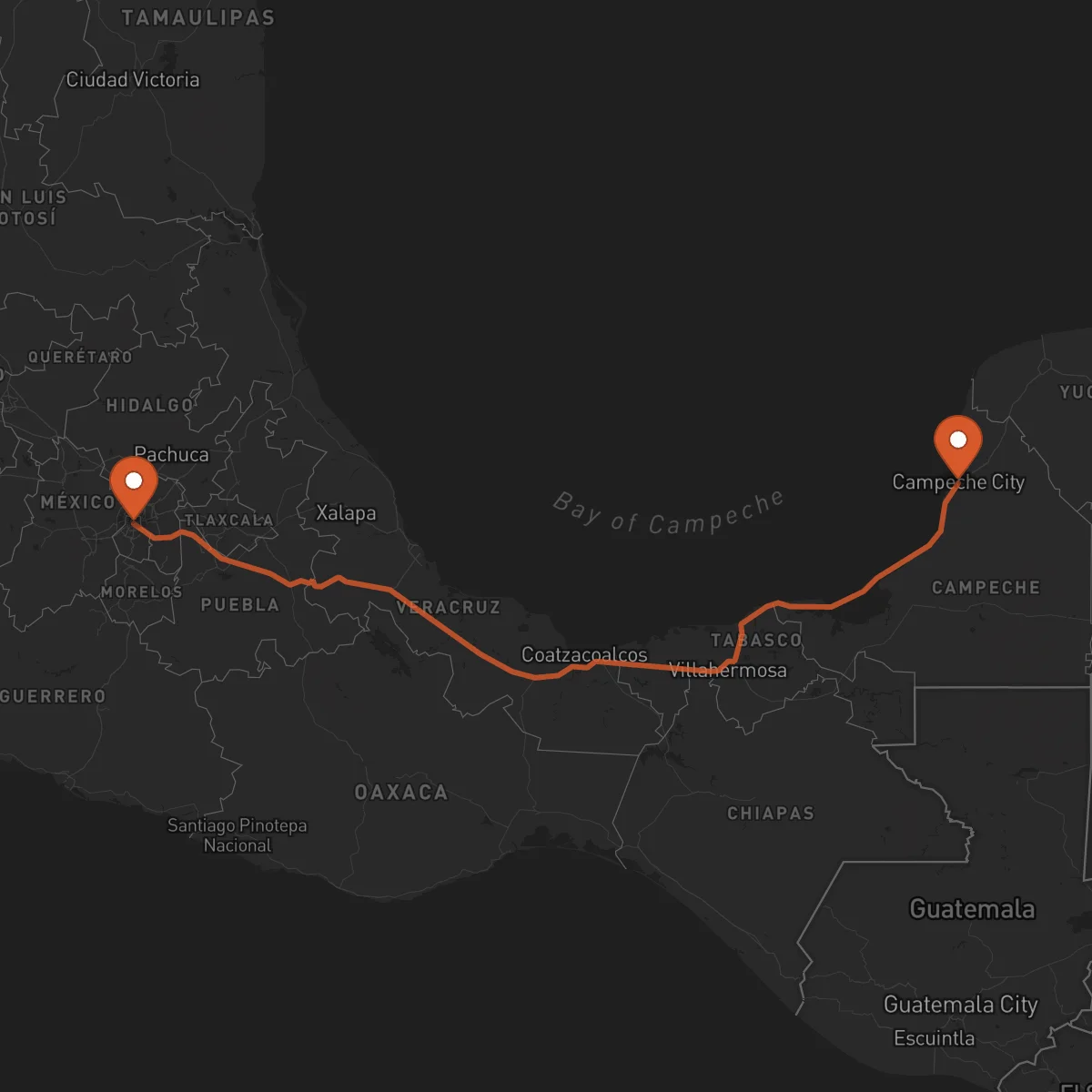 Ruta Campeche - Ciudad de México