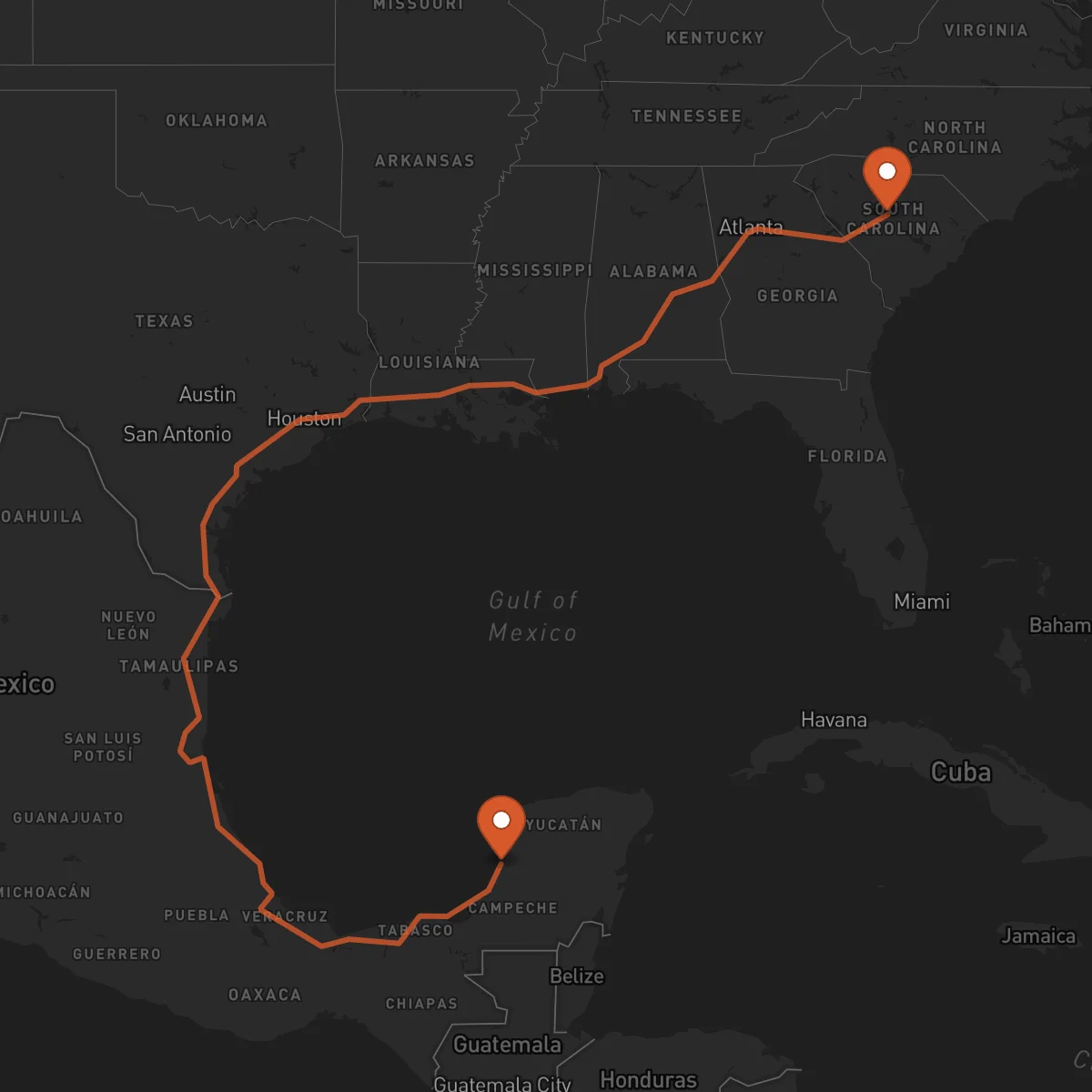 Ruta Campeche - Columbia