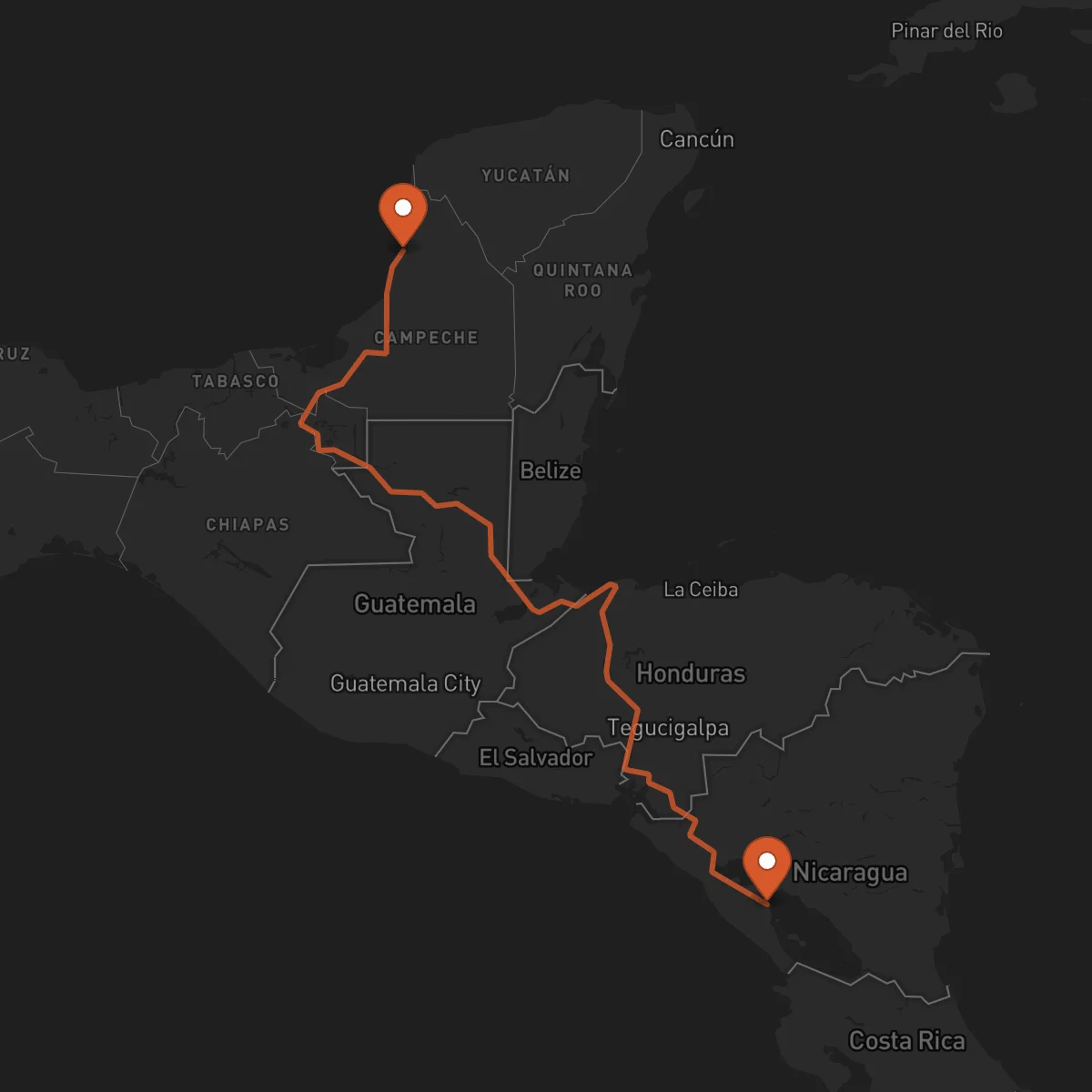 Ruta Campeche - Granada