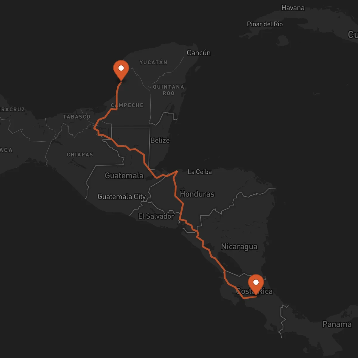 Ruta Heredia - Campeche