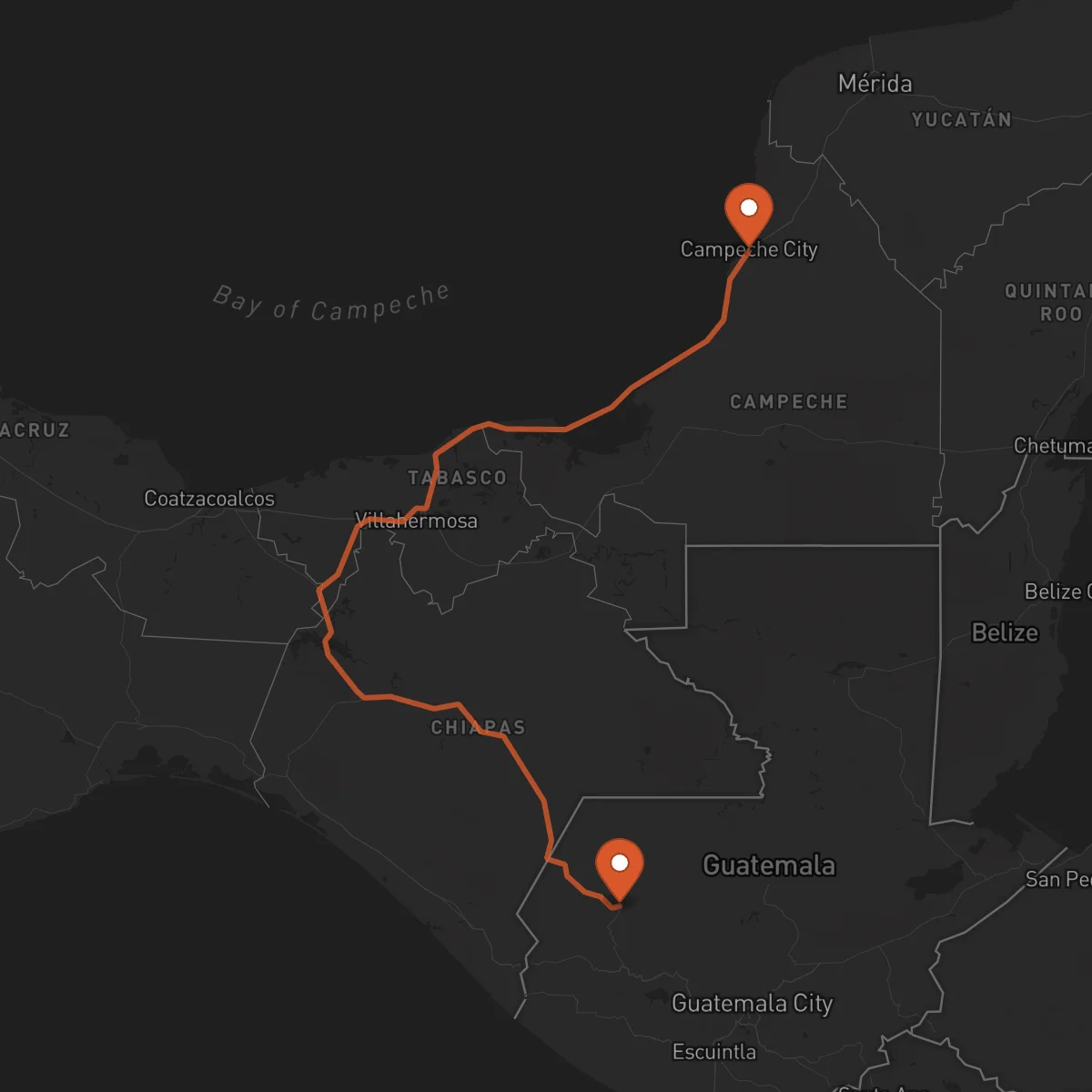 Ruta Campeche - Huehuetenango