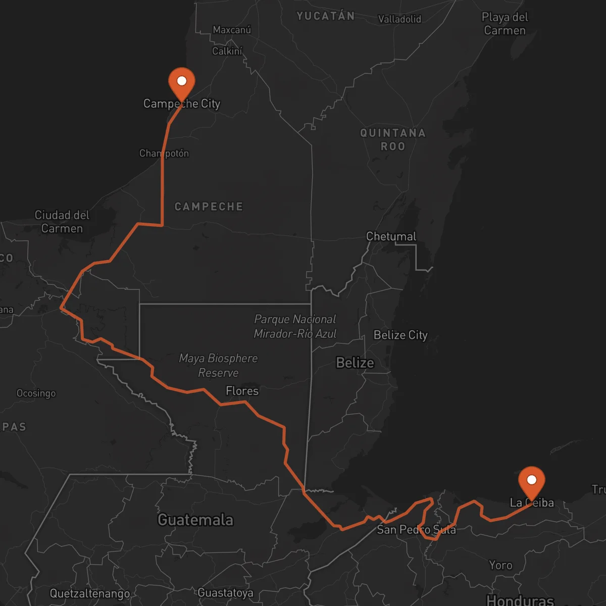 Ruta Campeche - La Ceiba
