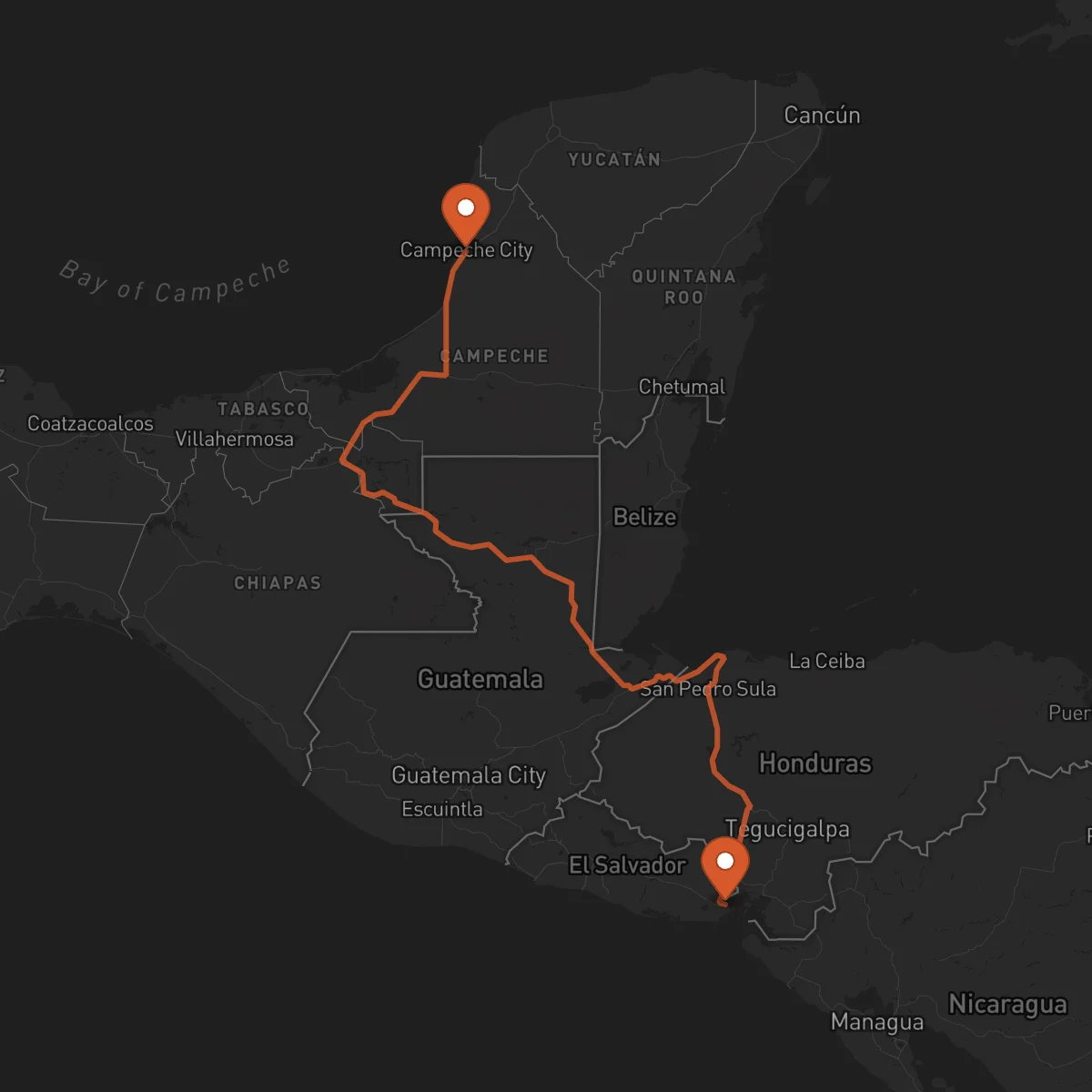 Ruta La Unión - Campeche