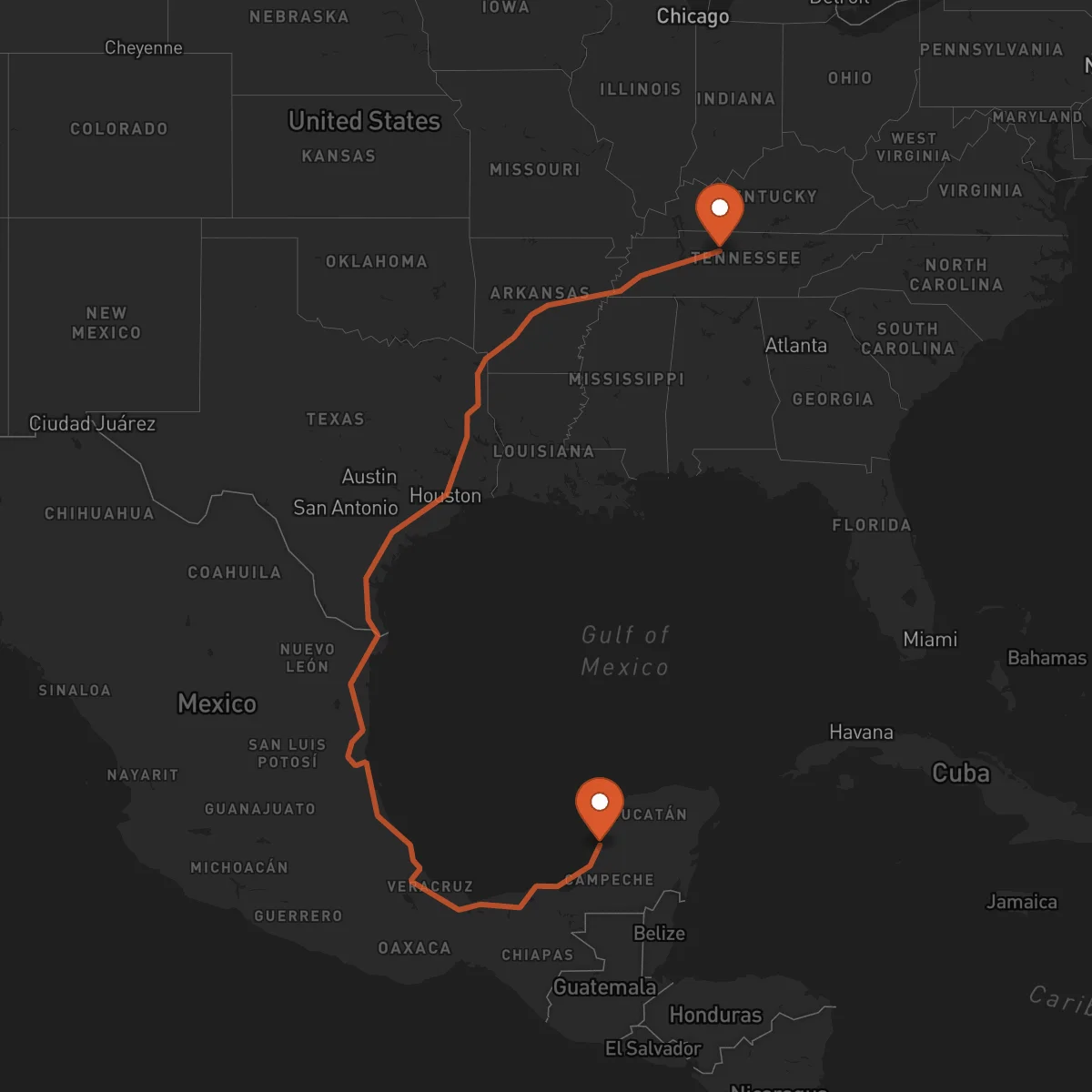 Ruta Campeche - Nashville