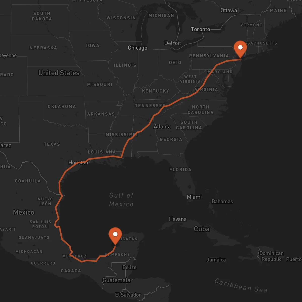 Ruta Campeche - Newark