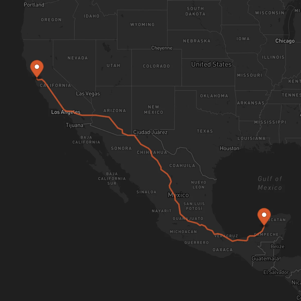 Ruta Campeche - Oakland