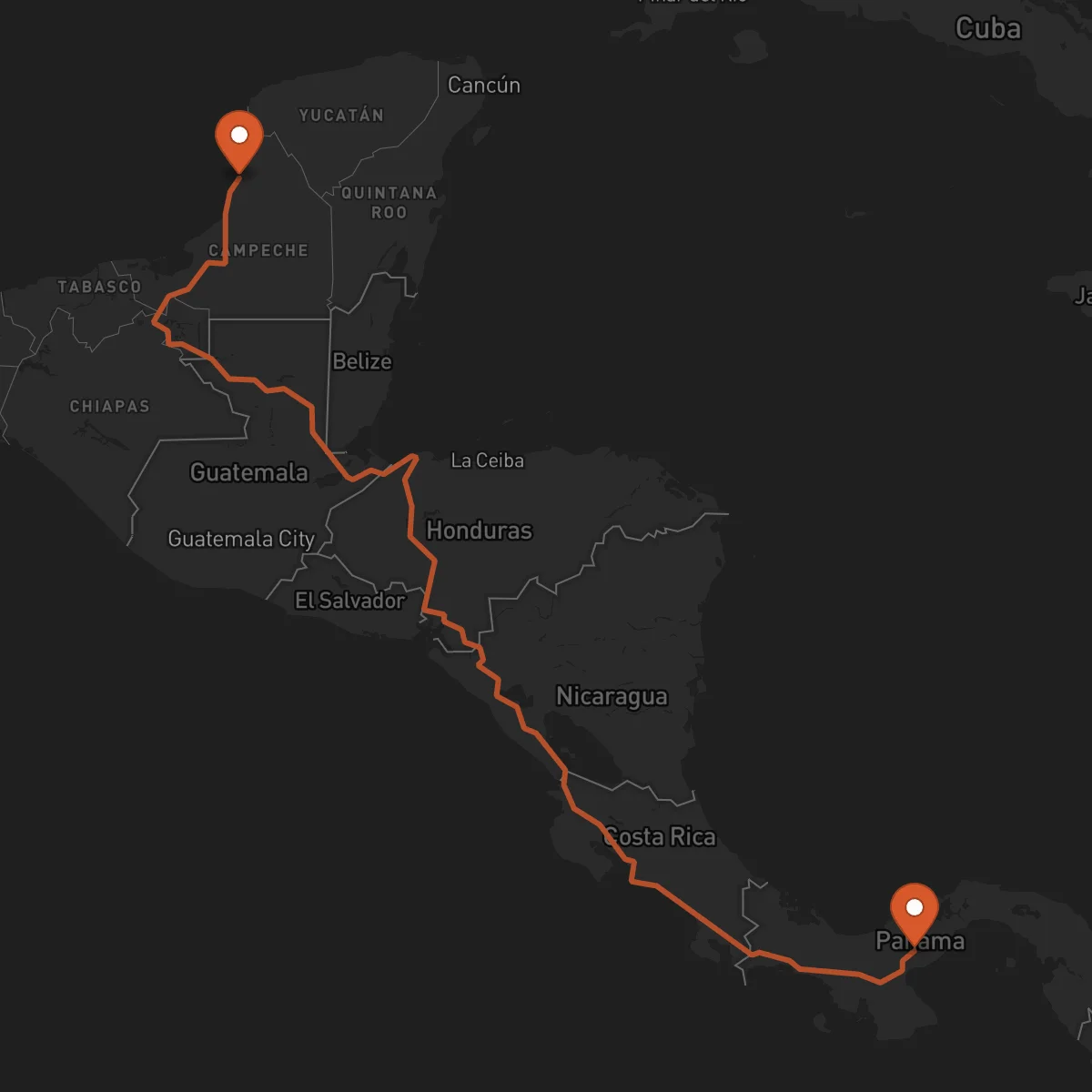 Ruta Campeche - Penonomé