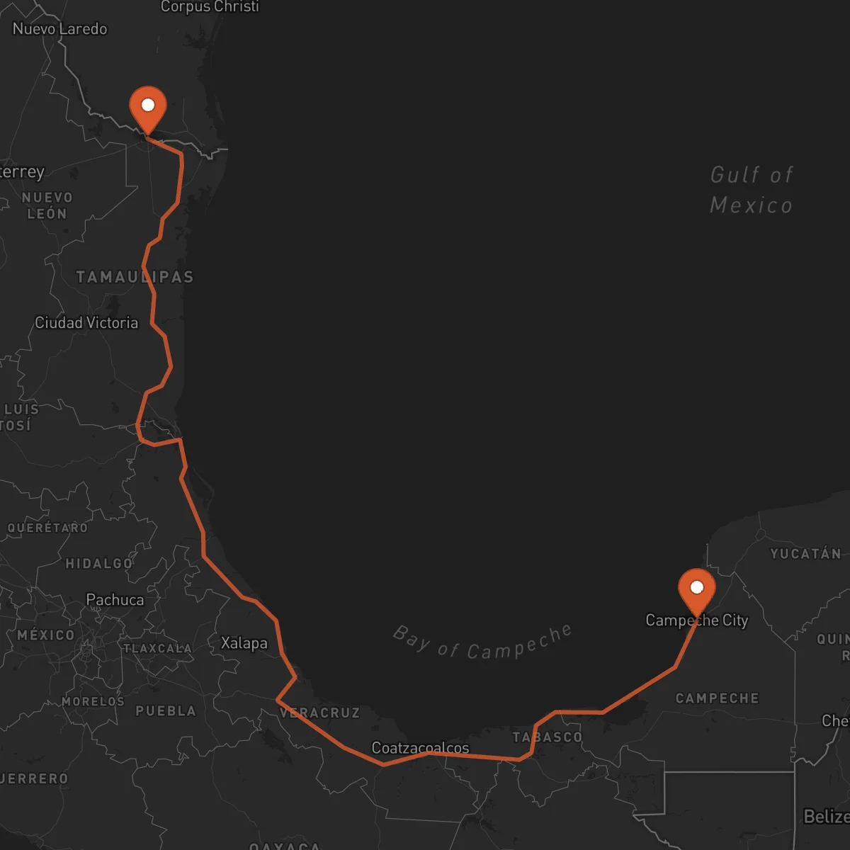 Ruta Campeche - Reynosa