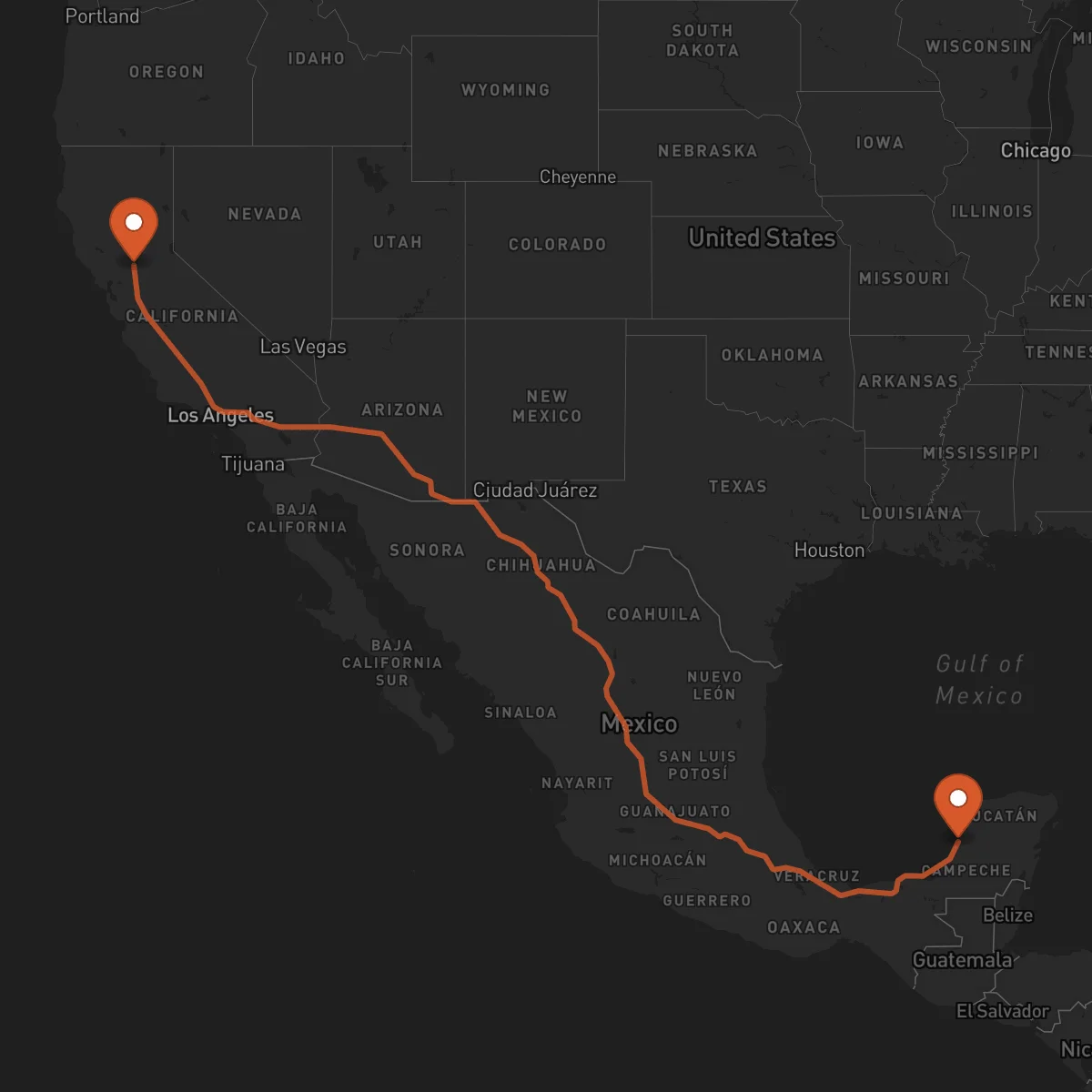 Ruta Campeche - Sacramento