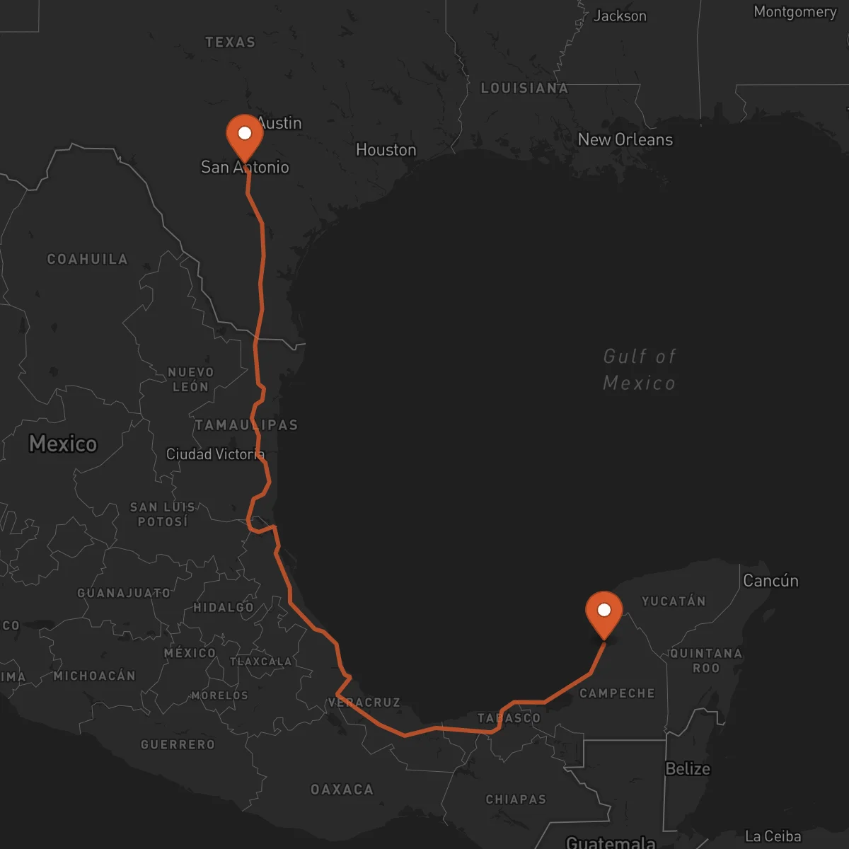 Ruta San Antonio - Campeche