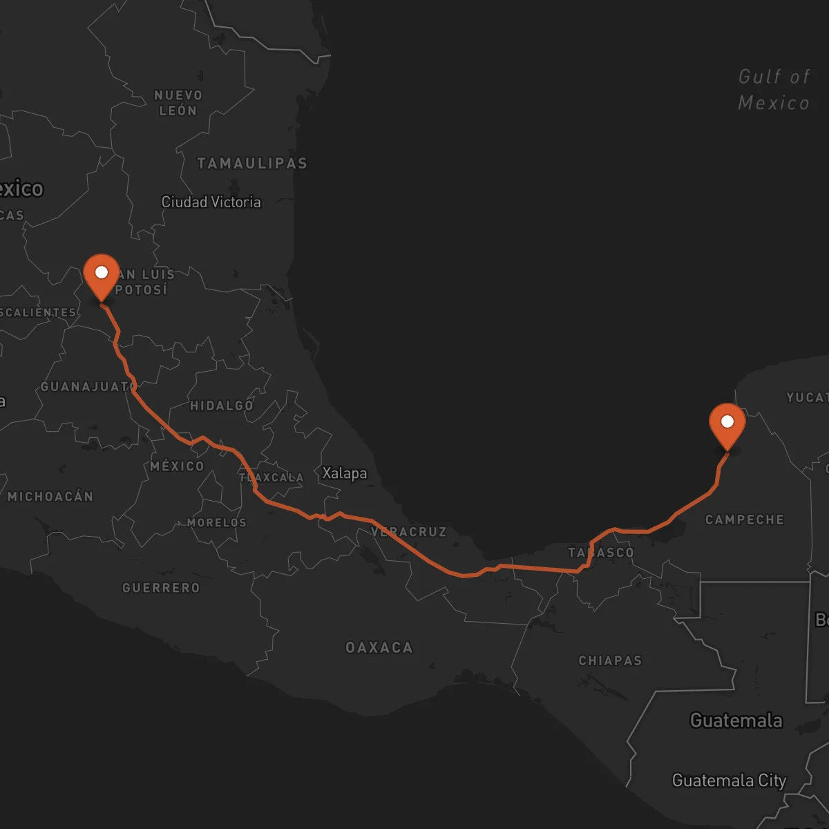 Ruta Campeche - San Luis Potosí