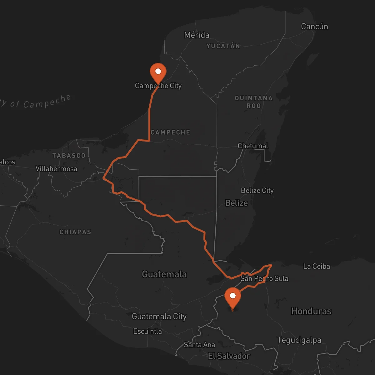 Ruta Campeche - Santa Rosa de Copán