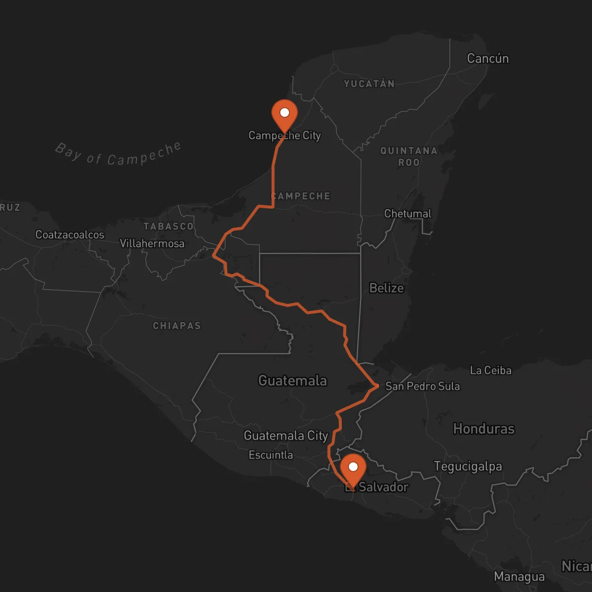 Ruta Campeche - Santa Tecla