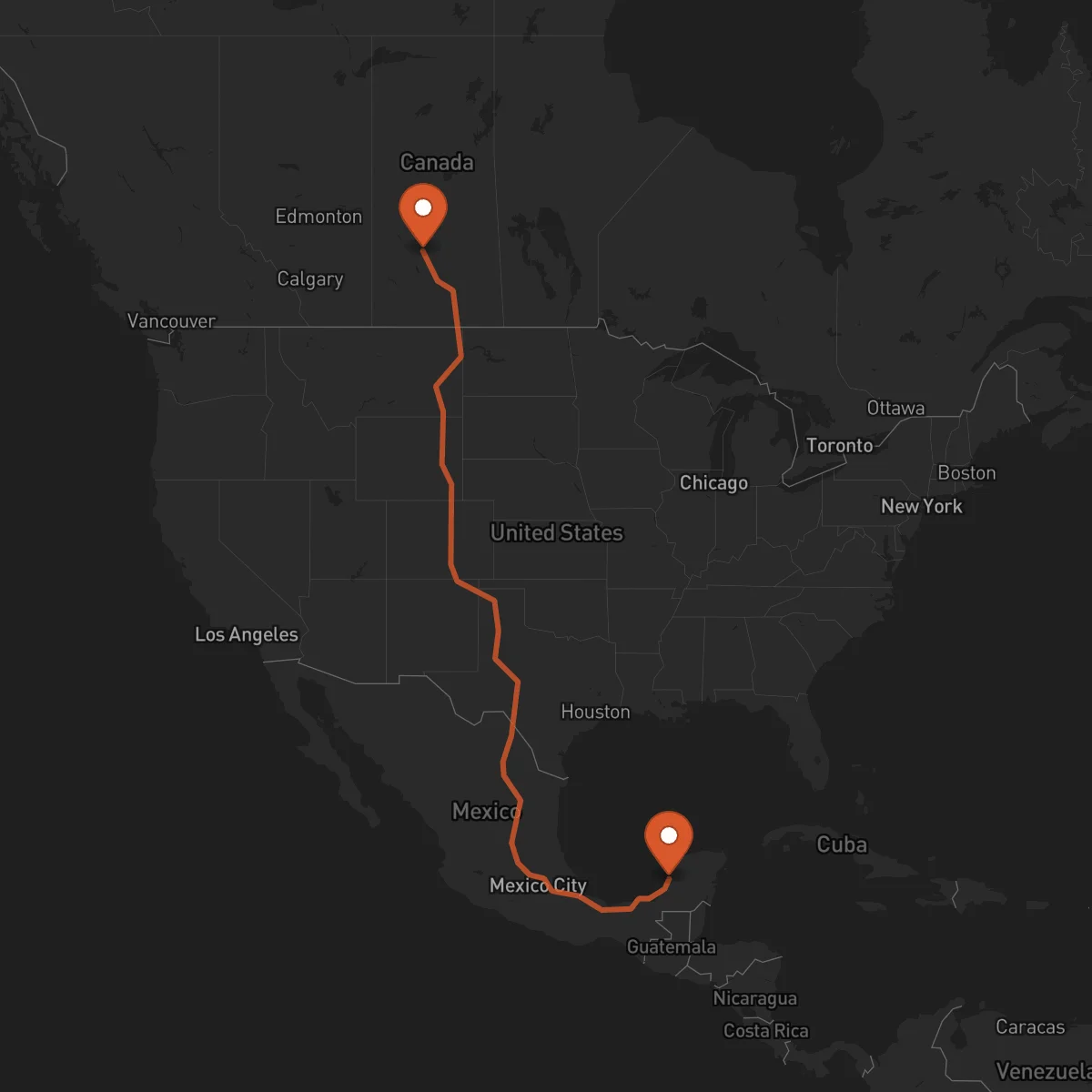 Ruta Saskatoon - Campeche