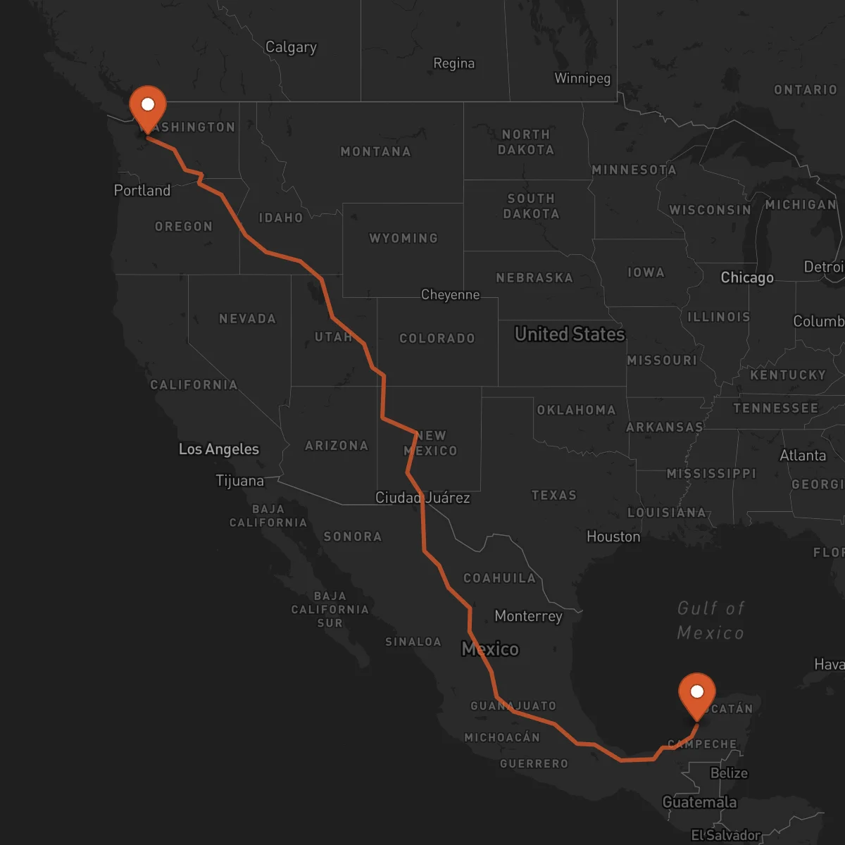 Ruta Campeche - Seattle