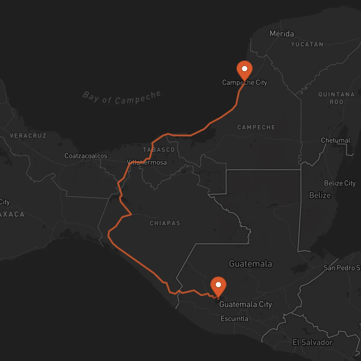 Ruta Sololá - Campeche