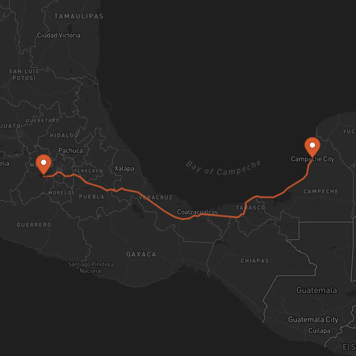 Ruta Toluca - Campeche