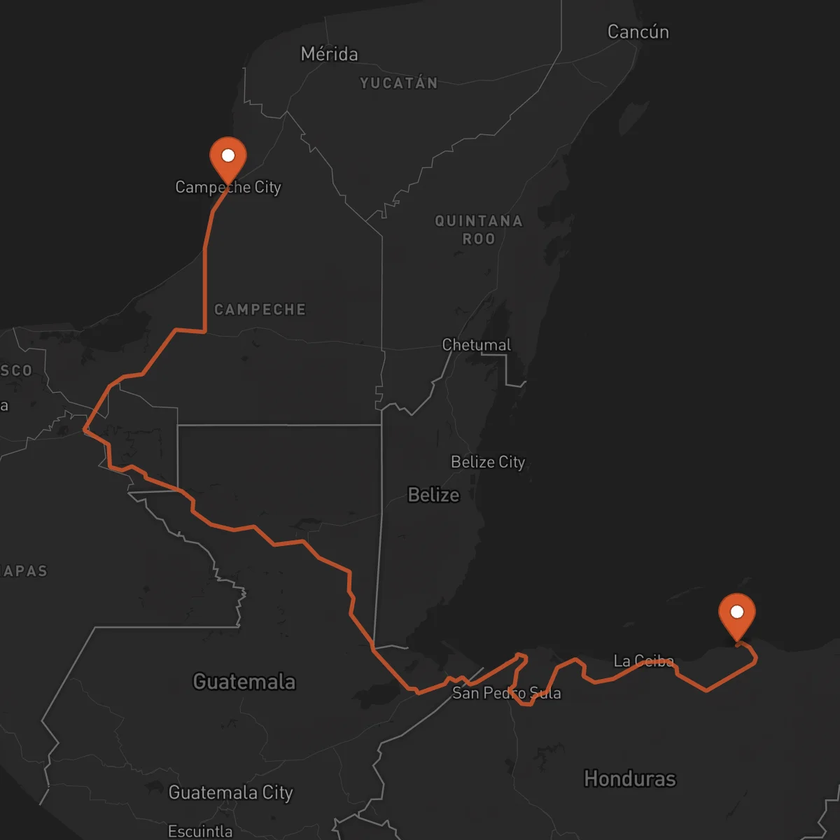 Ruta Trujillo - Campeche