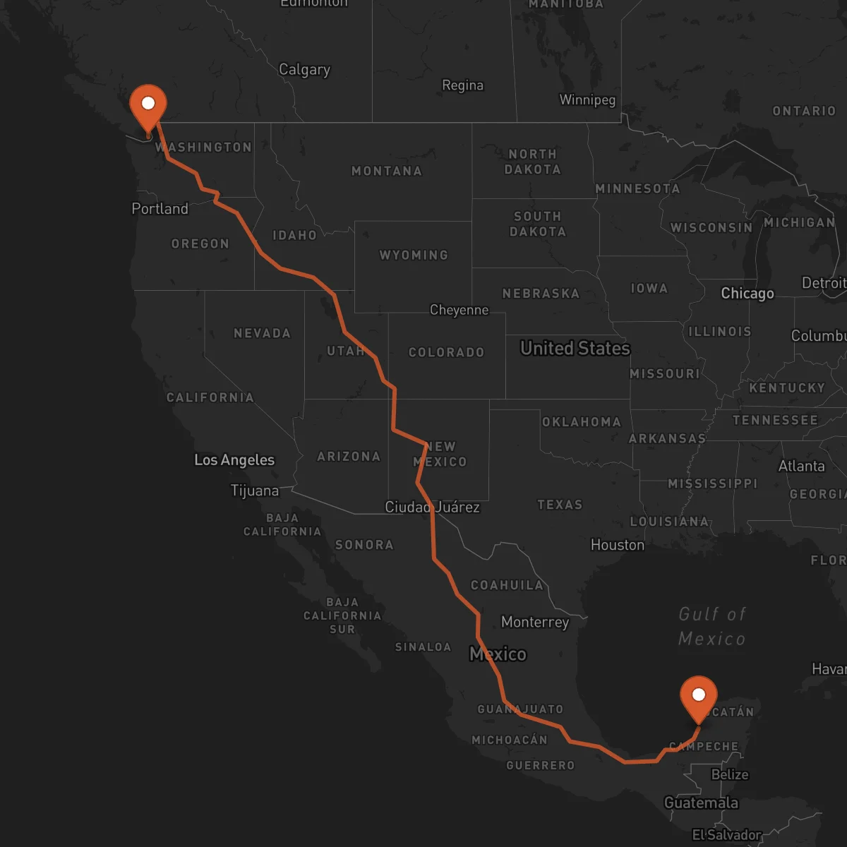 Ruta Campeche - Victoria