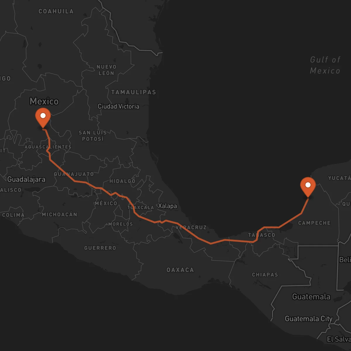 Ruta Campeche - Zacatecas