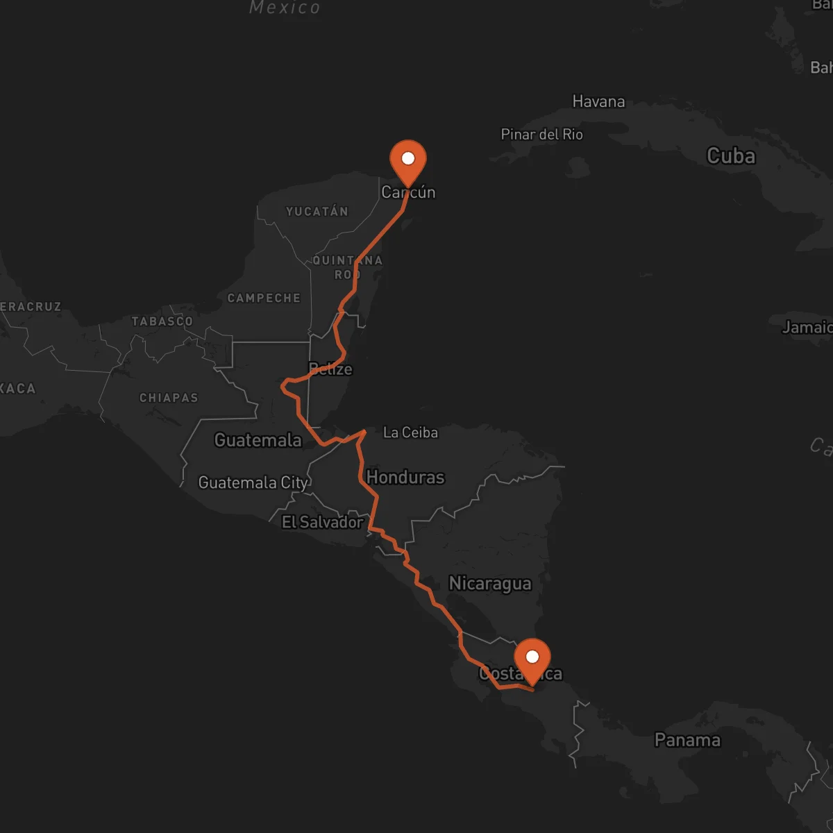 Ruta Cancún - Cartago