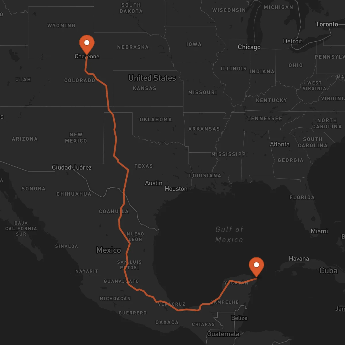 Ruta Cheyenne - Cancún