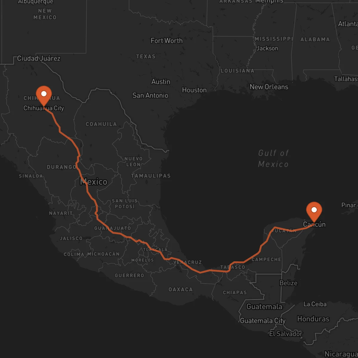 Ruta Cancún - Chihuahua