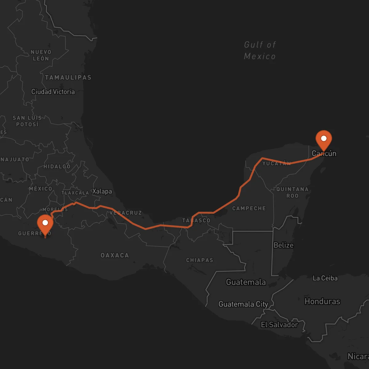 Ruta Chilpancingo de los Bravo - Cancún