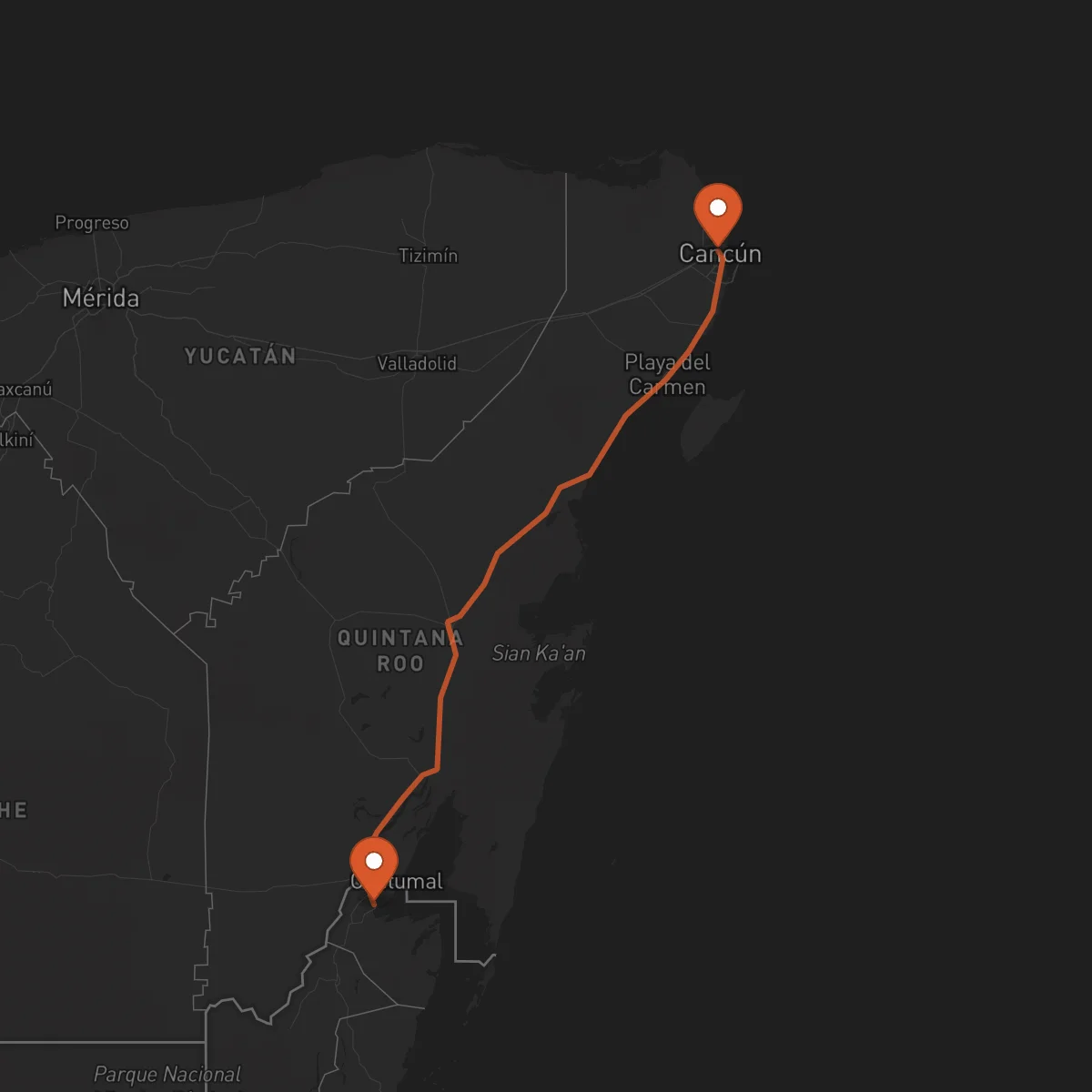 Ruta Cancún - Corozal Town