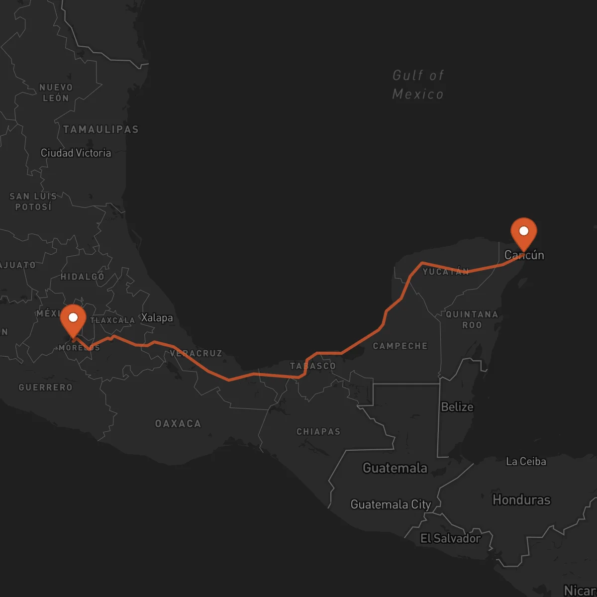 Ruta Cuernavaca - Cancún
