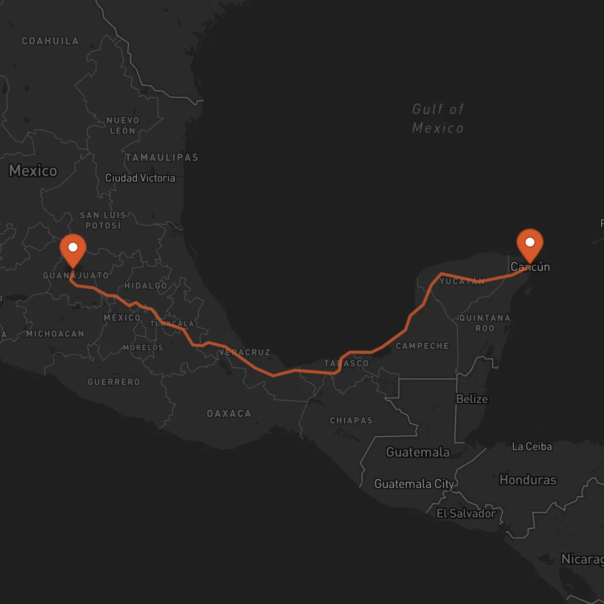 Ruta Cancún - Guanajuato