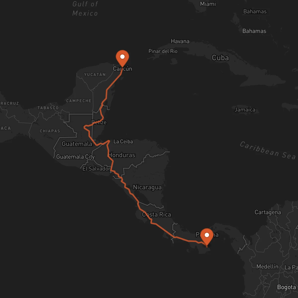 Ruta Las Tablas - Cancún