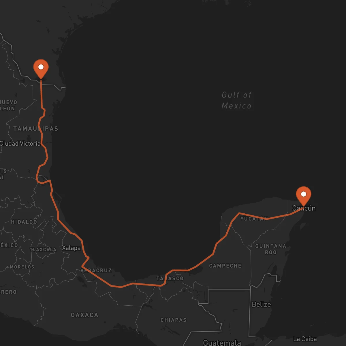 Ruta McAllen - Cancún