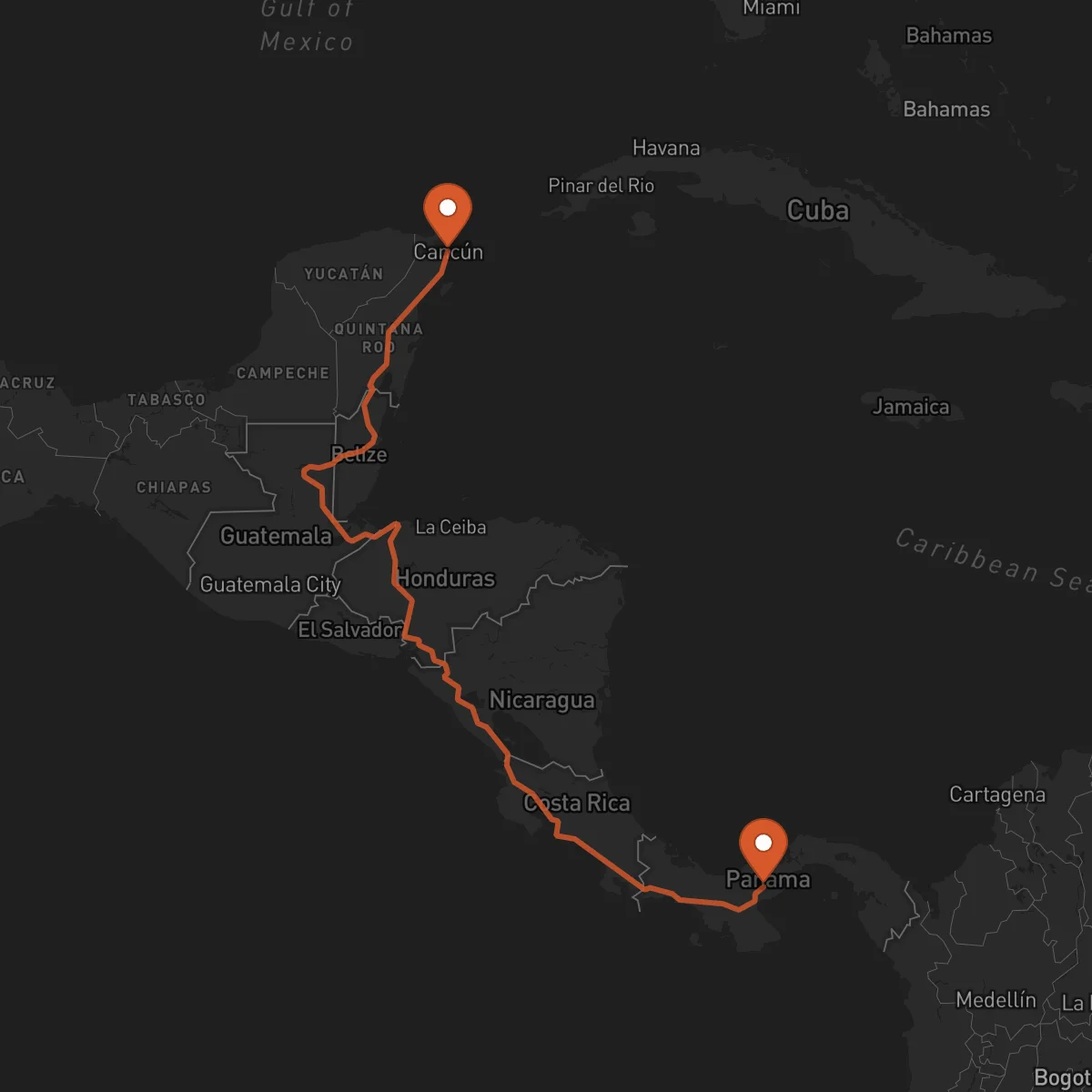 Ruta Cancún - Penonomé