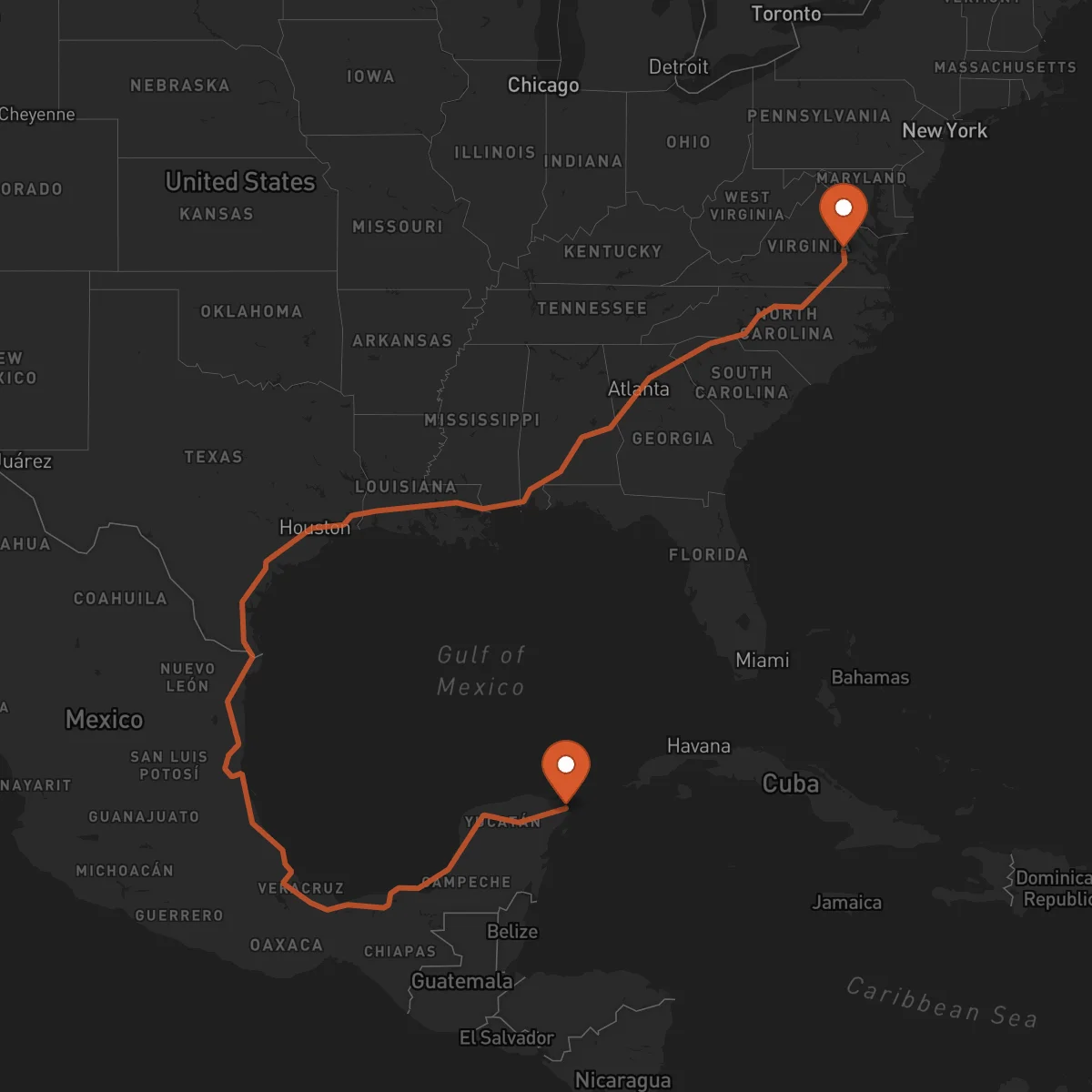 Ruta Richmond - Cancún