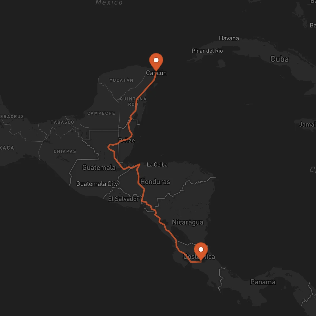 Ruta Cancún - San José