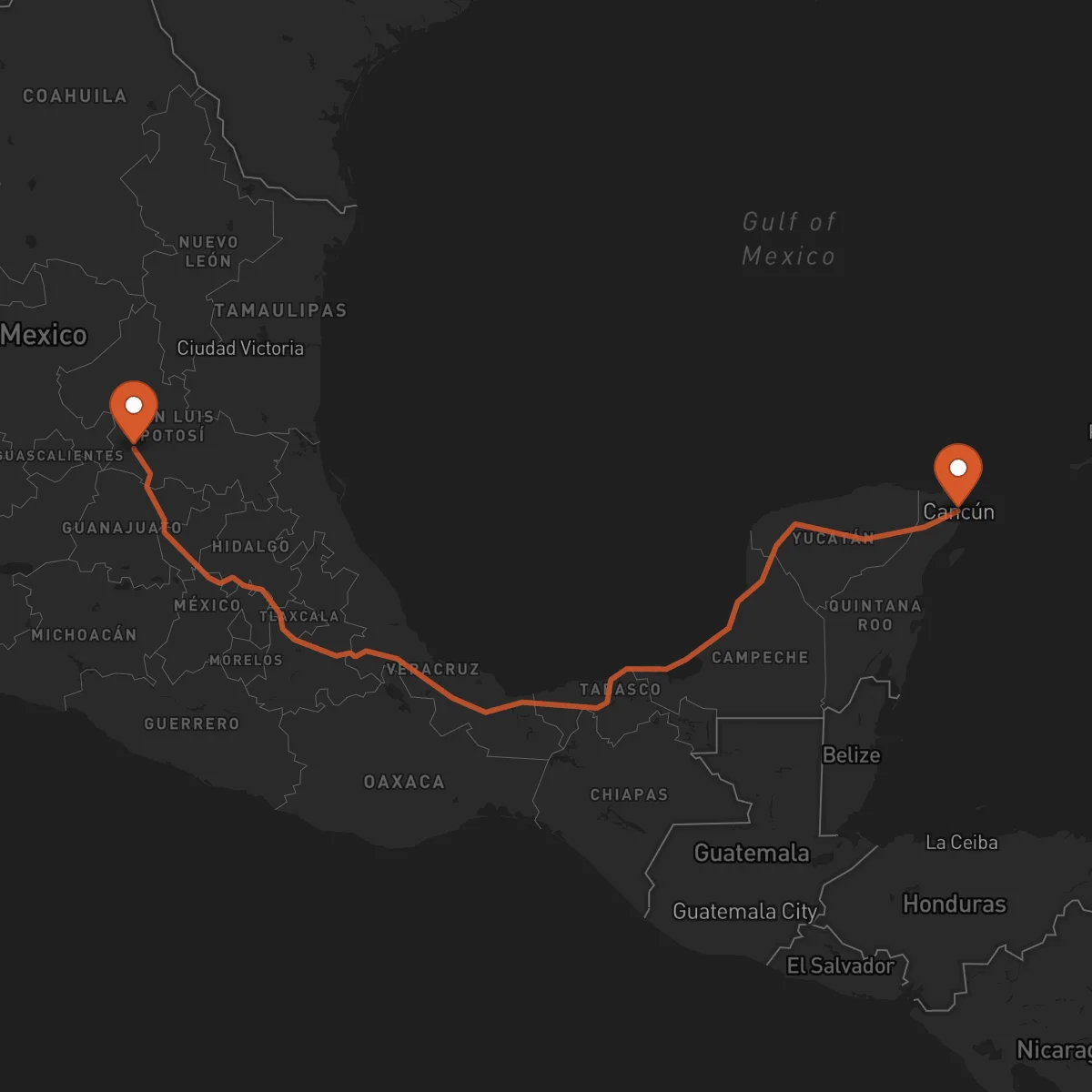 Ruta Cancún - San Luis Potosí