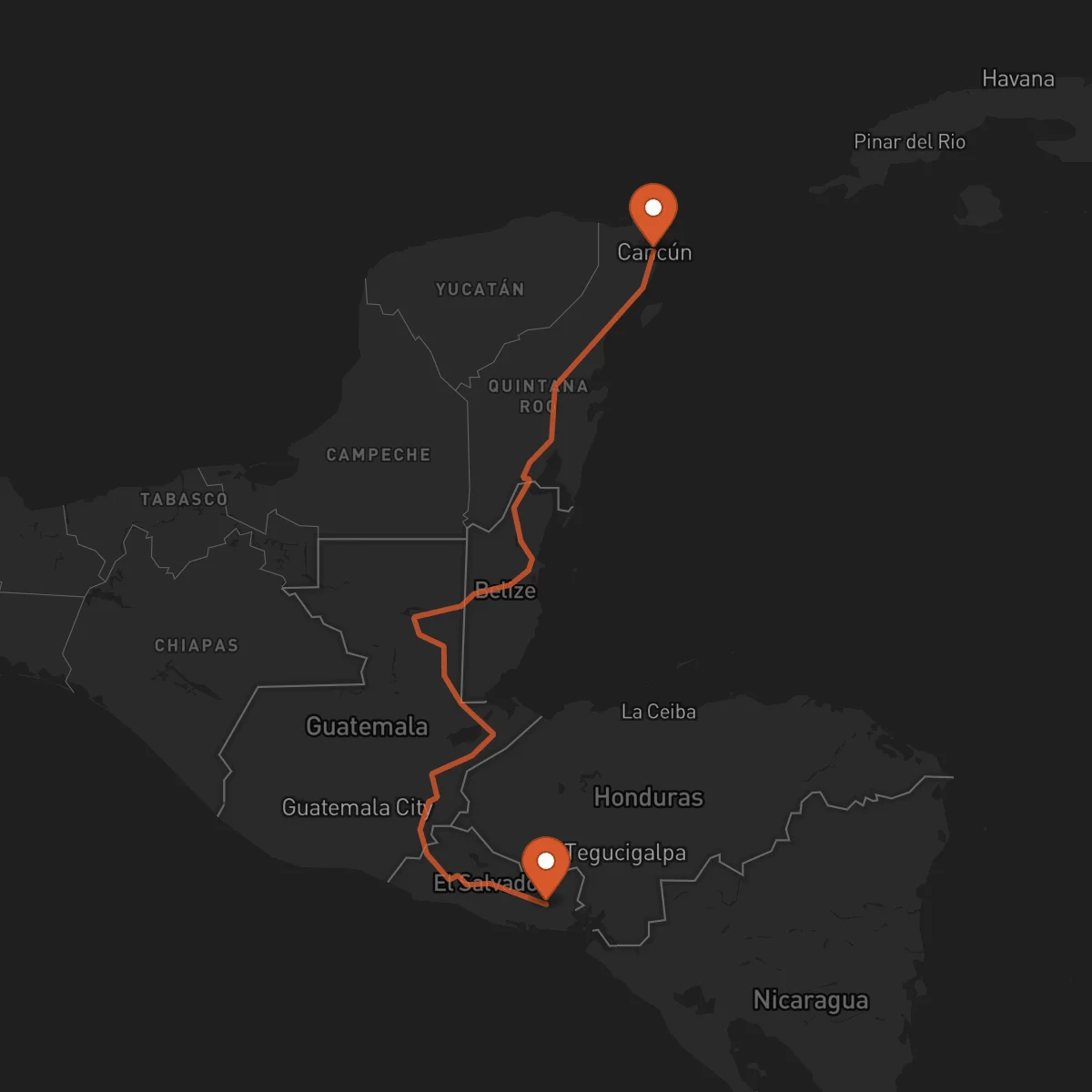 Ruta San Miguel - Cancún