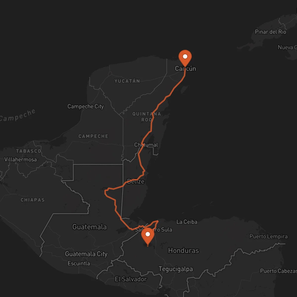 Ruta Cancún - Santa Bárbara
